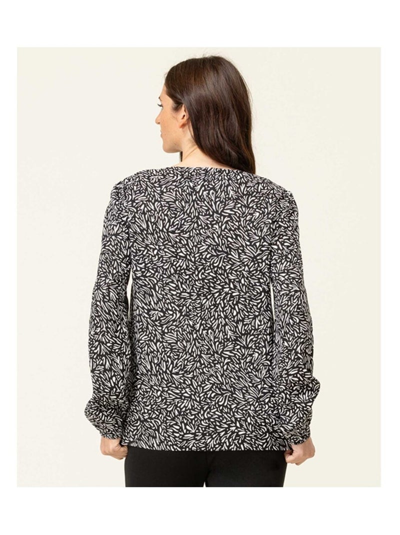 Blouse manches longues - Terre de Marins Noir - Kiabi