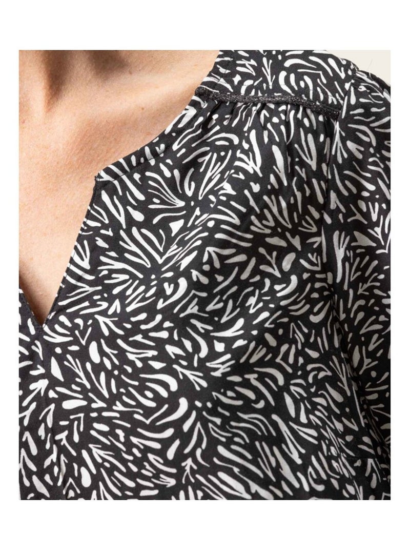 Blouse manches longues - Terre de Marins Noir - Kiabi