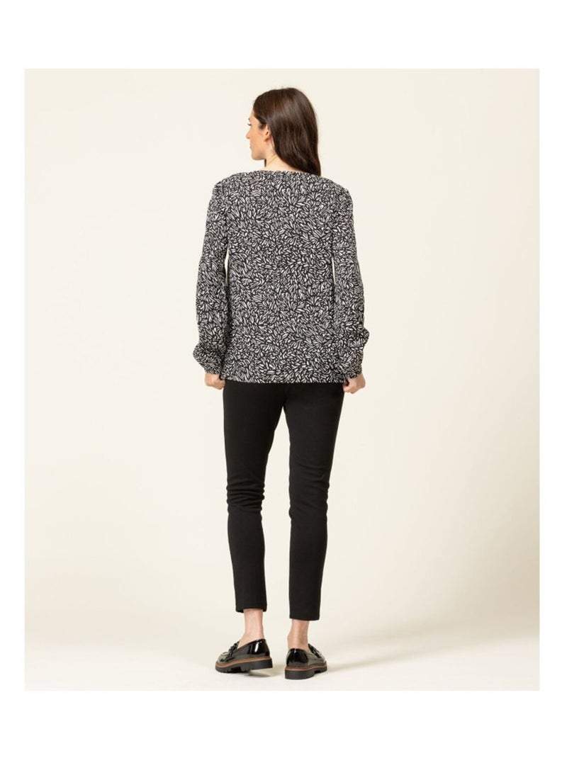 Blouse manches longues - Terre de Marins Noir - Kiabi