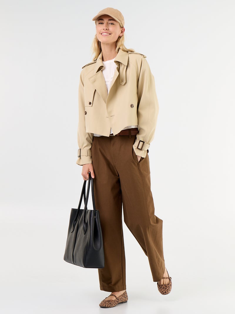 Blouse manches longues avec broderies Blanc - Kiabi