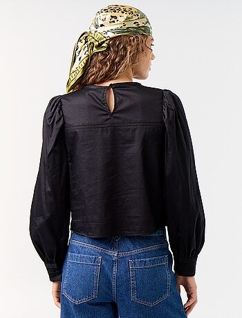 Blouse manches longues avec broderies
