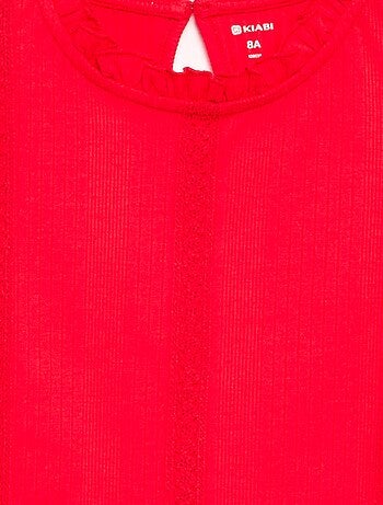 Blouse manches longues avec col volanté