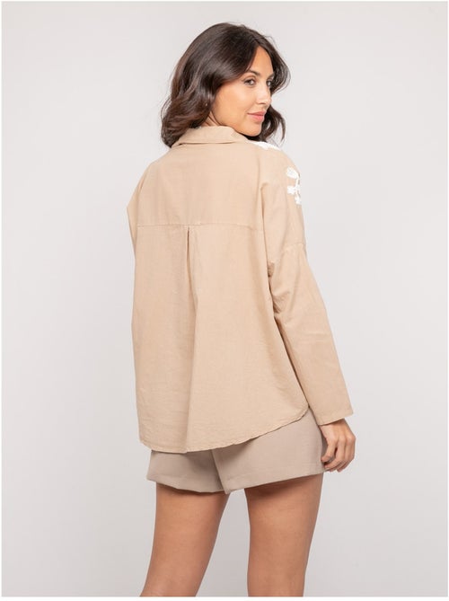 Blouse manches longues broderie OPEYA - Kiabi