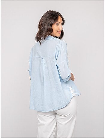 Blouse manches longues broderie OPEYA