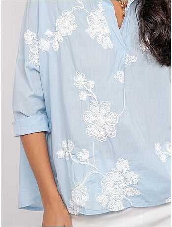 Blouse manches longues broderie OPEYA