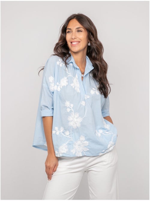 Blouse manches longues broderie OPEYA - Kiabi