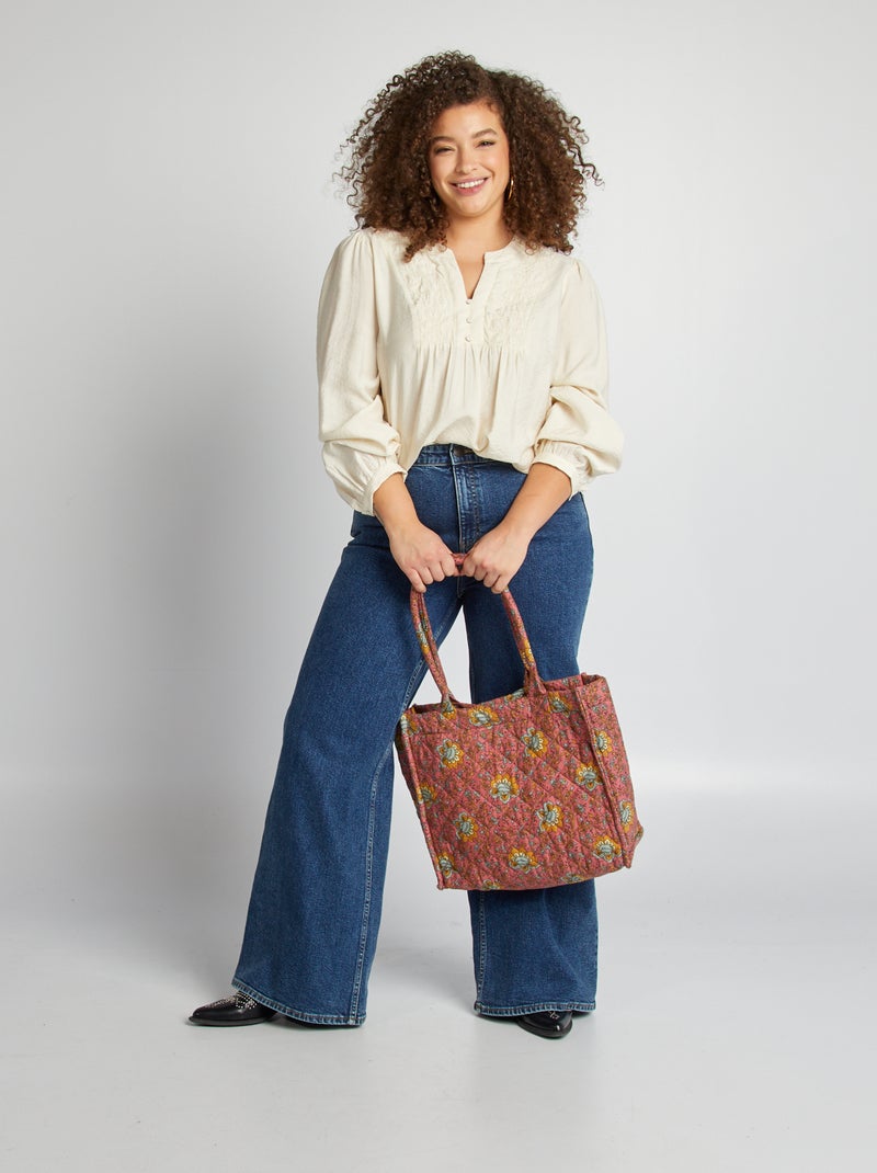 Blouse manches longues 'Veromoda' Beige - Kiabi