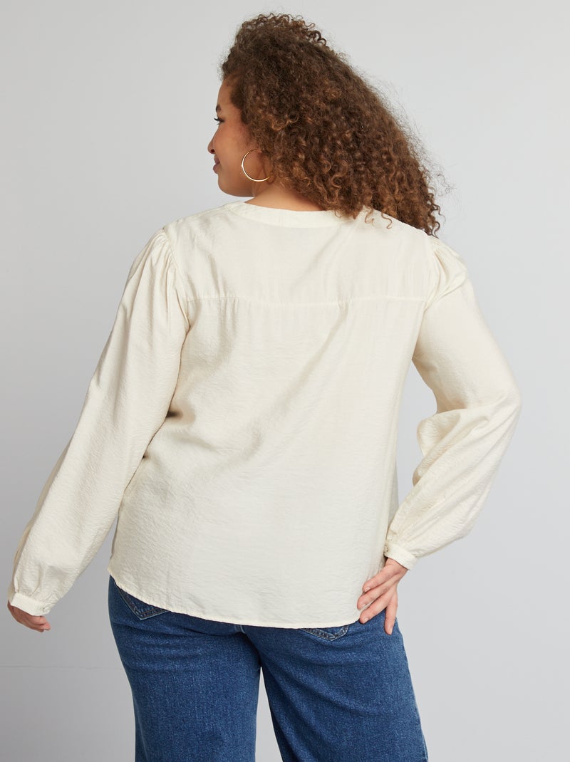 Blouse manches longues 'Veromoda' Beige - Kiabi