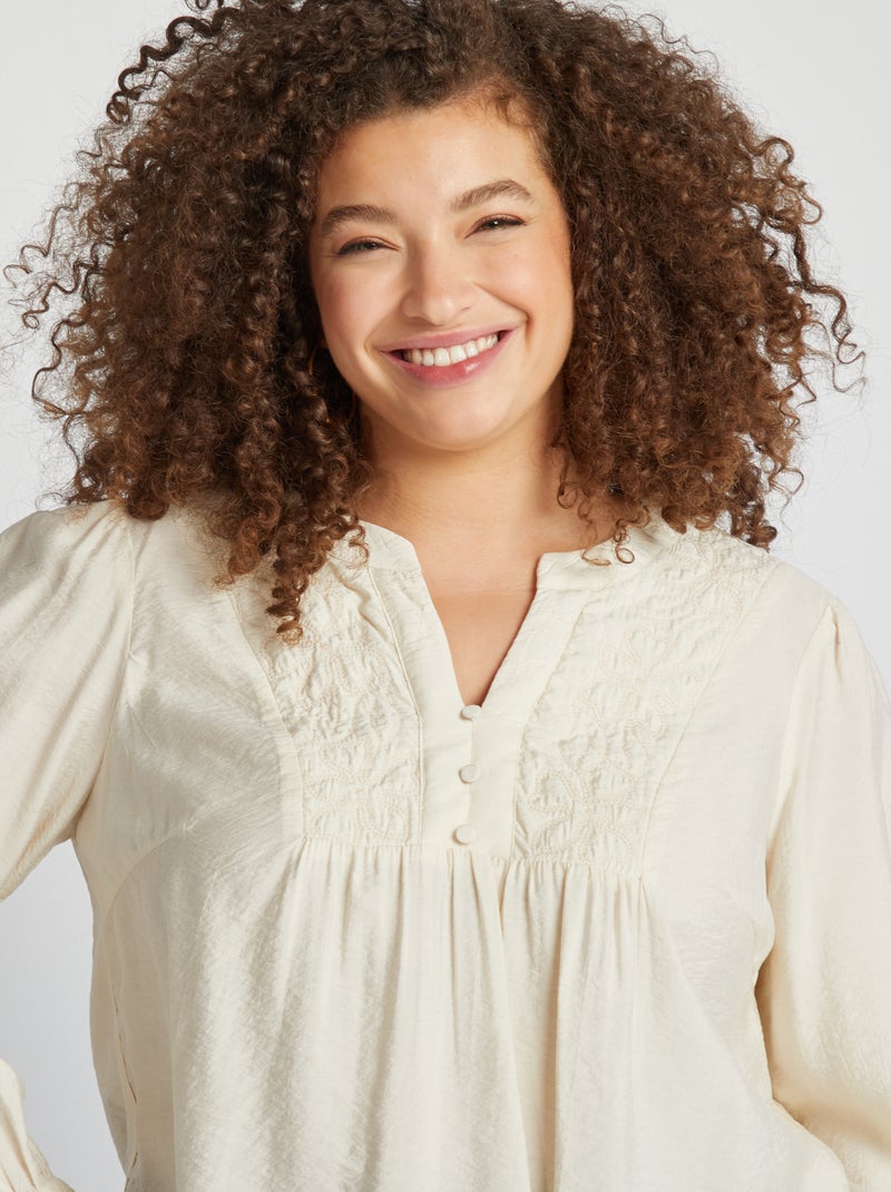 Blouse manches longues 'Veromoda' Beige - Kiabi