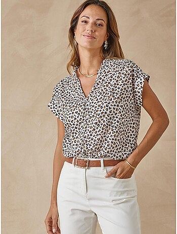 Blouse manches T fluide