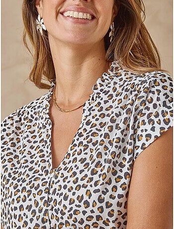 Blouse manches T fluide