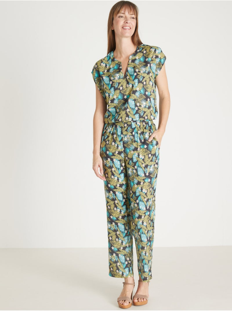 Blouse manches T tissu fluide - DAXON Bleu Vert - Kiabi
