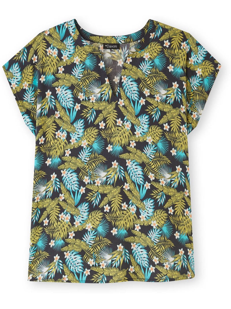 Blouse manches T tissu fluide - DAXON Bleu Vert - Kiabi