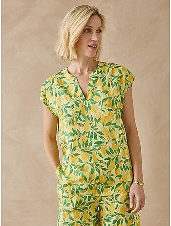 Blouse manches T tissu fluide - DAXON