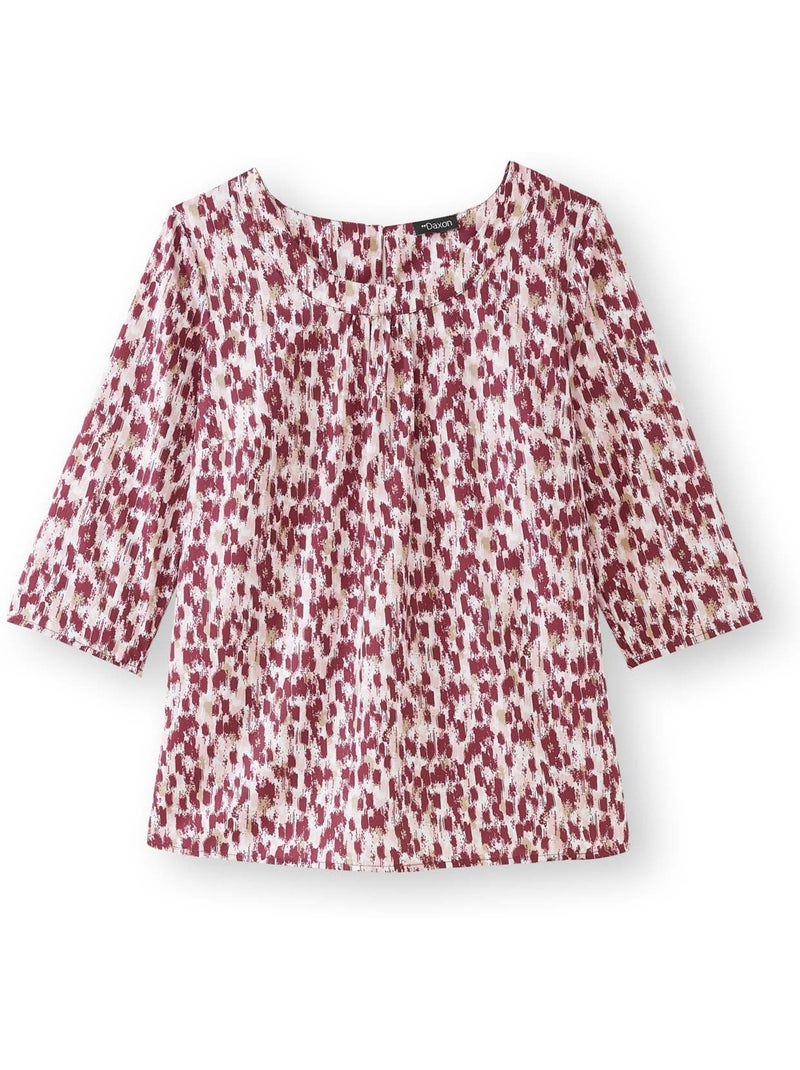 Blouse microfibre - DAXON Rose/Vert - Kiabi