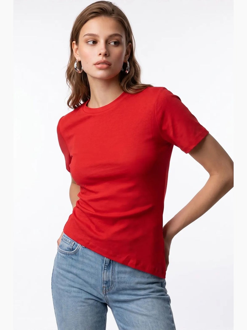 Blouse mixray Rouge - Kiabi