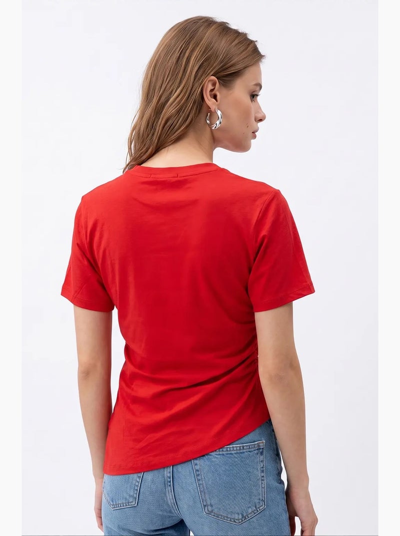 Blouse mixray Rouge - Kiabi