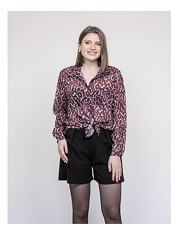 Blouse motif léopard ONESINE