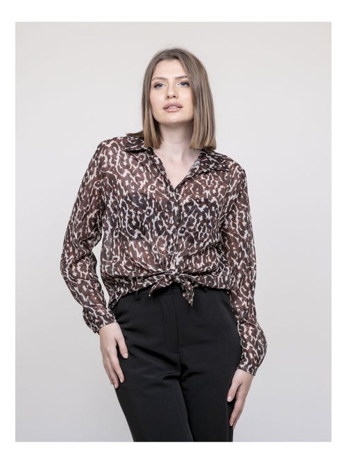 Blouse motif léopard ONESINE - Kiabi
