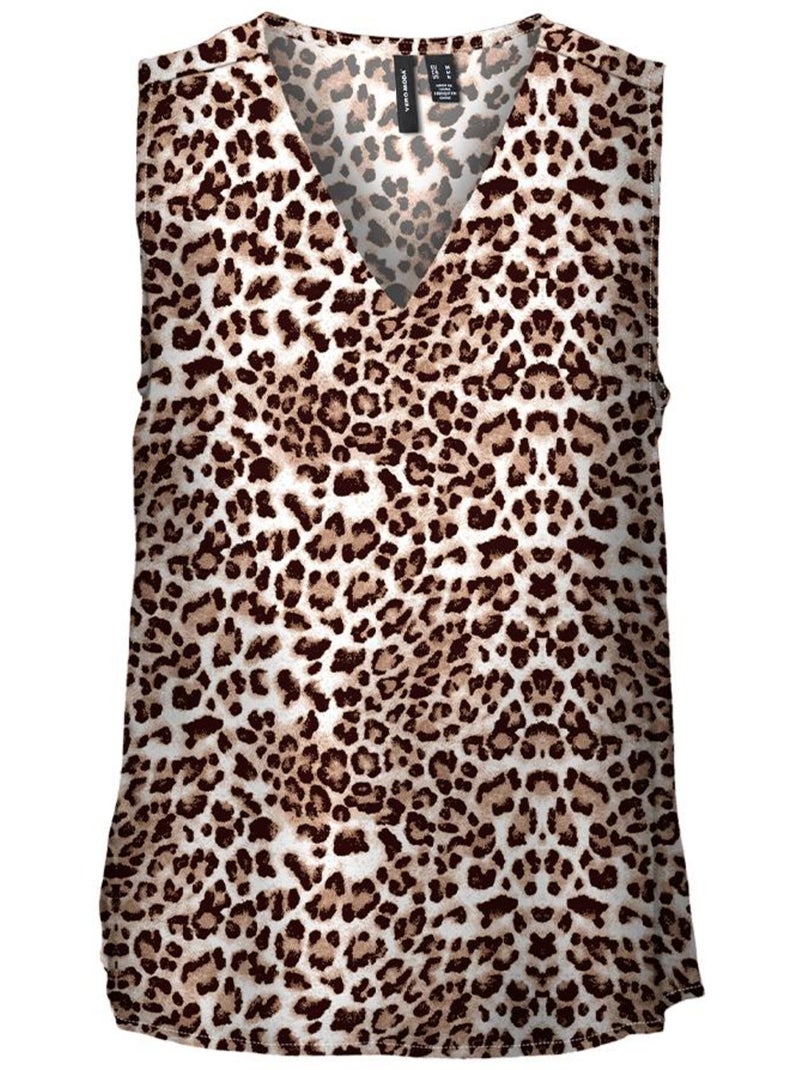 Blouse ? Motifs Femme Vero Moda Marron/Beige/Noir - Kiabi