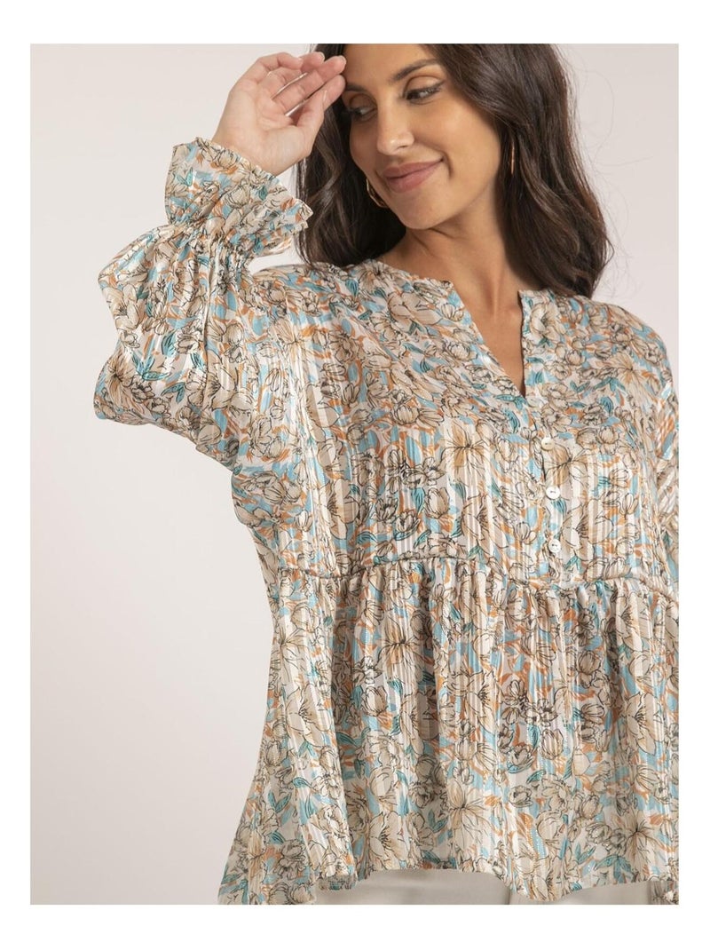 Blouse motifs FOBLESS Beige - Kiabi