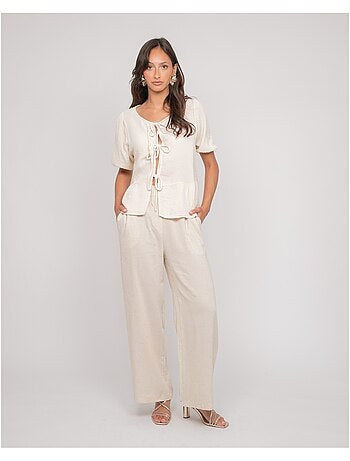 Blouse nouée gaze de conton OLERVIE