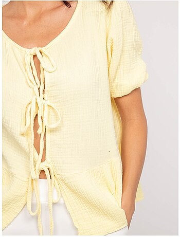Blouse nouée gaze de conton OLERVIE