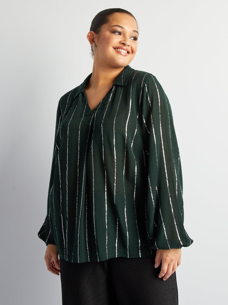 Blouse 'Only Carmakoma' Vert - Kiabi