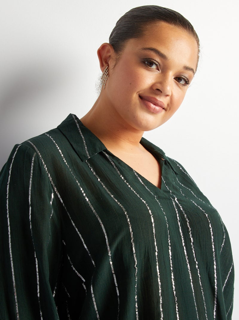 Blouse 'Only Carmakoma' Vert - Kiabi