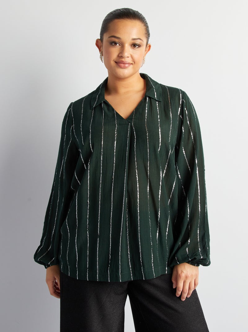 Blouse 'Only Carmakoma' Vert - Kiabi