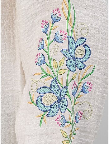 Blouse oversize en crêpe brodé bdart