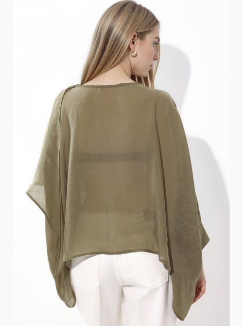 Blouse oversize légère et fluide en tissu tissé hiccup - Kiabi Blouse oversize légère et fluide en tissu tissé hiccup - Kiabi