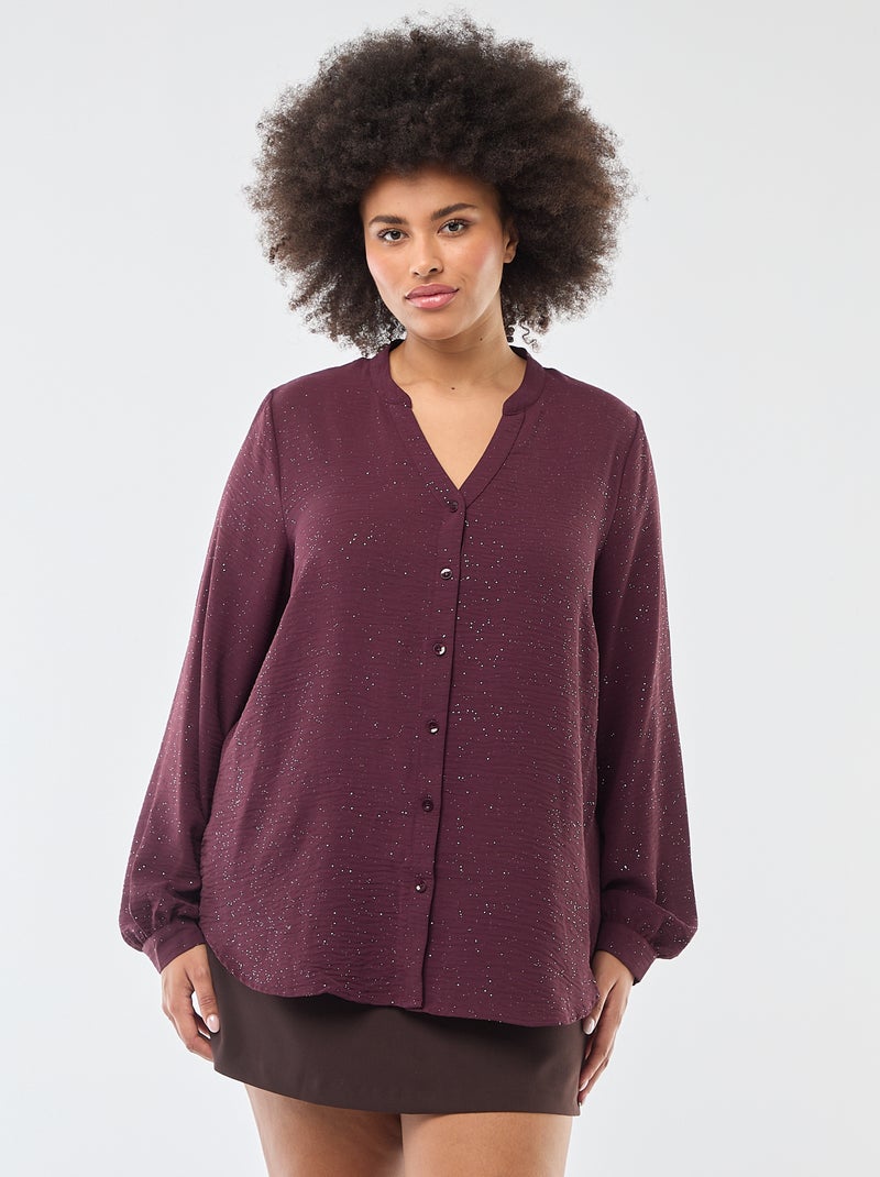 Blouse pailletée 'Only Carmakoma' Rouge - Kiabi