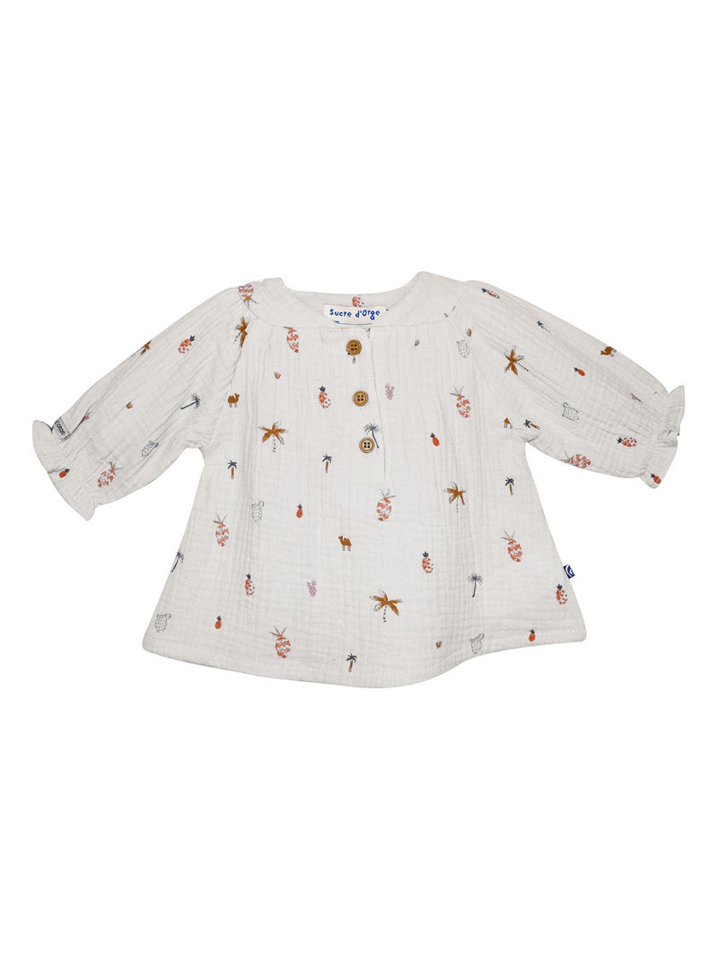 BLOUSE PANTALON NINA NAISSANCE Blanc - Kiabi