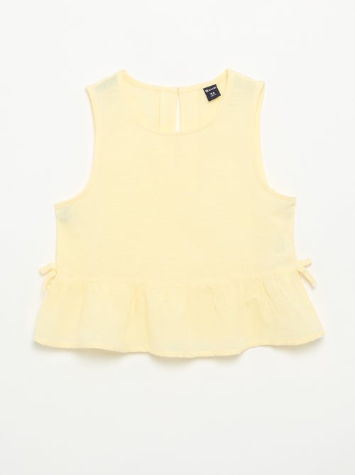 Blouse peplum  avec nœuds fantaisies - Kiabi