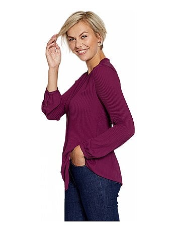 Blouse plissée col froufrou - AFIBEL