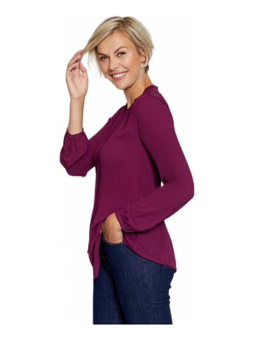 Blouse plissée col froufrou - AFIBEL - Kiabi