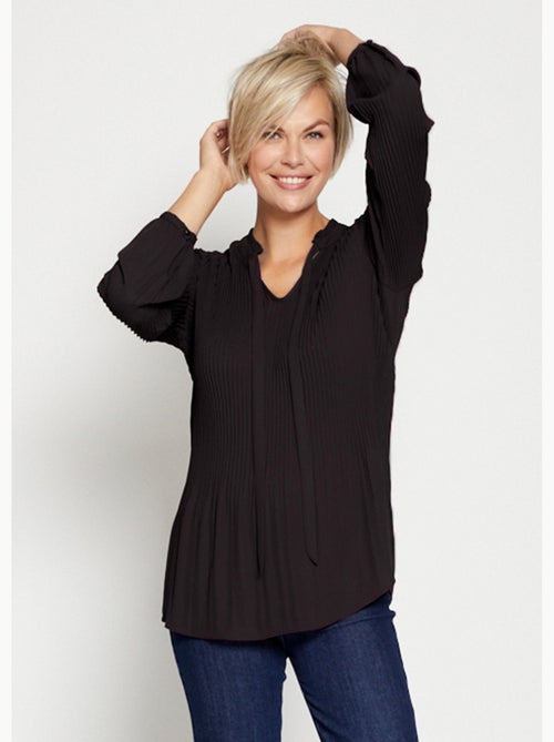 Blouse plissée col froufrou - AFIBEL - Kiabi