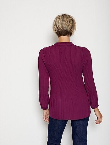 Blouse plissée col froufrou - AFIBEL