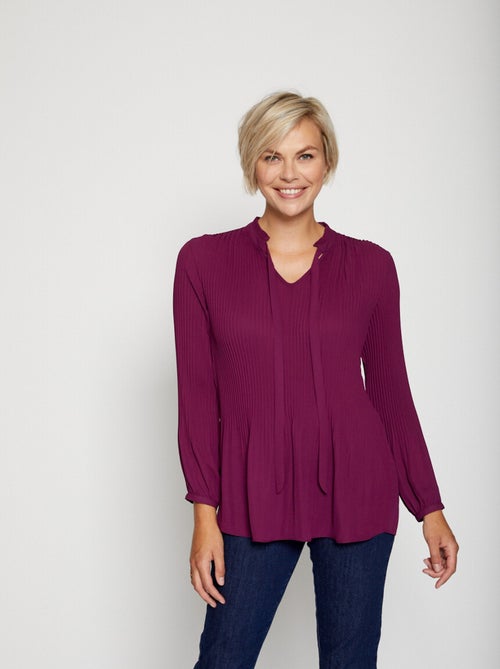 Blouse plissée col froufrou - AFIBEL - Kiabi