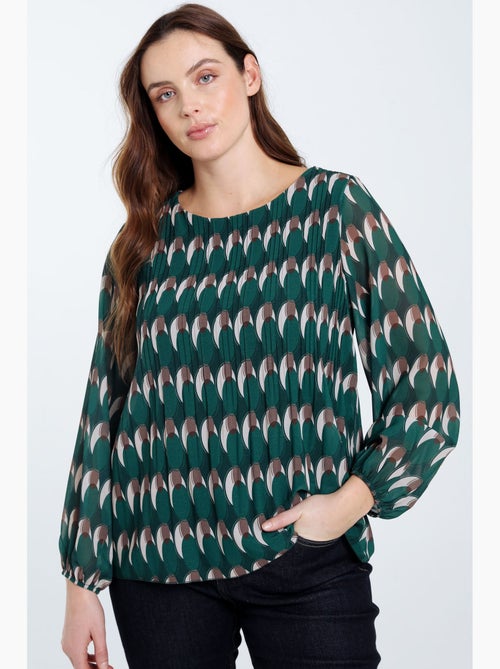 Blouse plissée imprimé graphique PAPRIKA - Kiabi