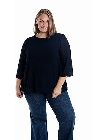 Blouse plissée unie
