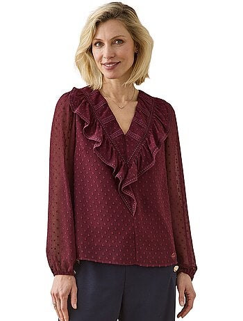 Blouse plumetis avec macramé - DAXON