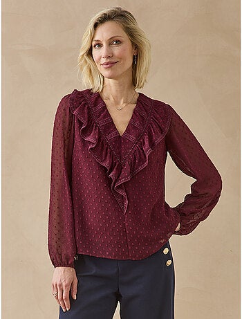 Blouse plumetis avec macramé - DAXON