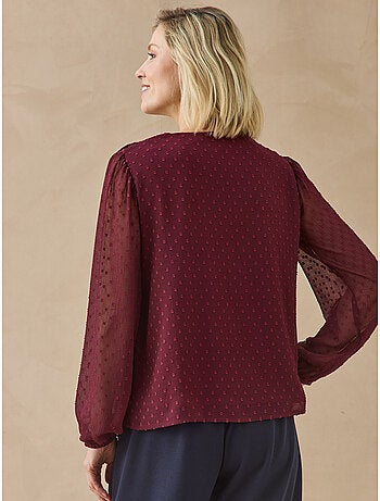 Blouse plumetis avec macramé - DAXON