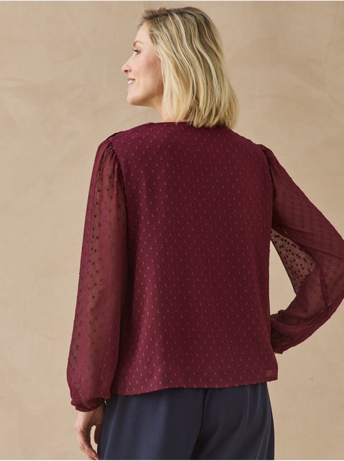 Blouse plumetis avec macramé - DAXON - Kiabi Blouse plumetis avec macramé - DAXON - Kiabi