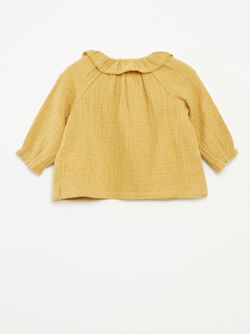Blouse plumetis en gaze de coton - Kiabi