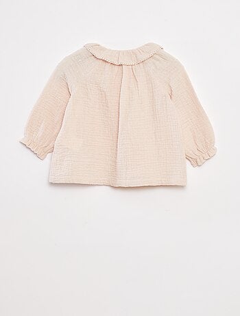 Blouse plumetis en gaze de coton
