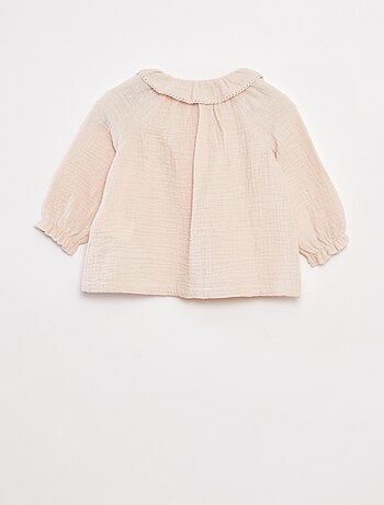 Blouse plumetis en gaze de coton