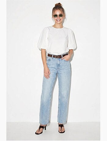 Blouse popeline coton à nouer devant lucci